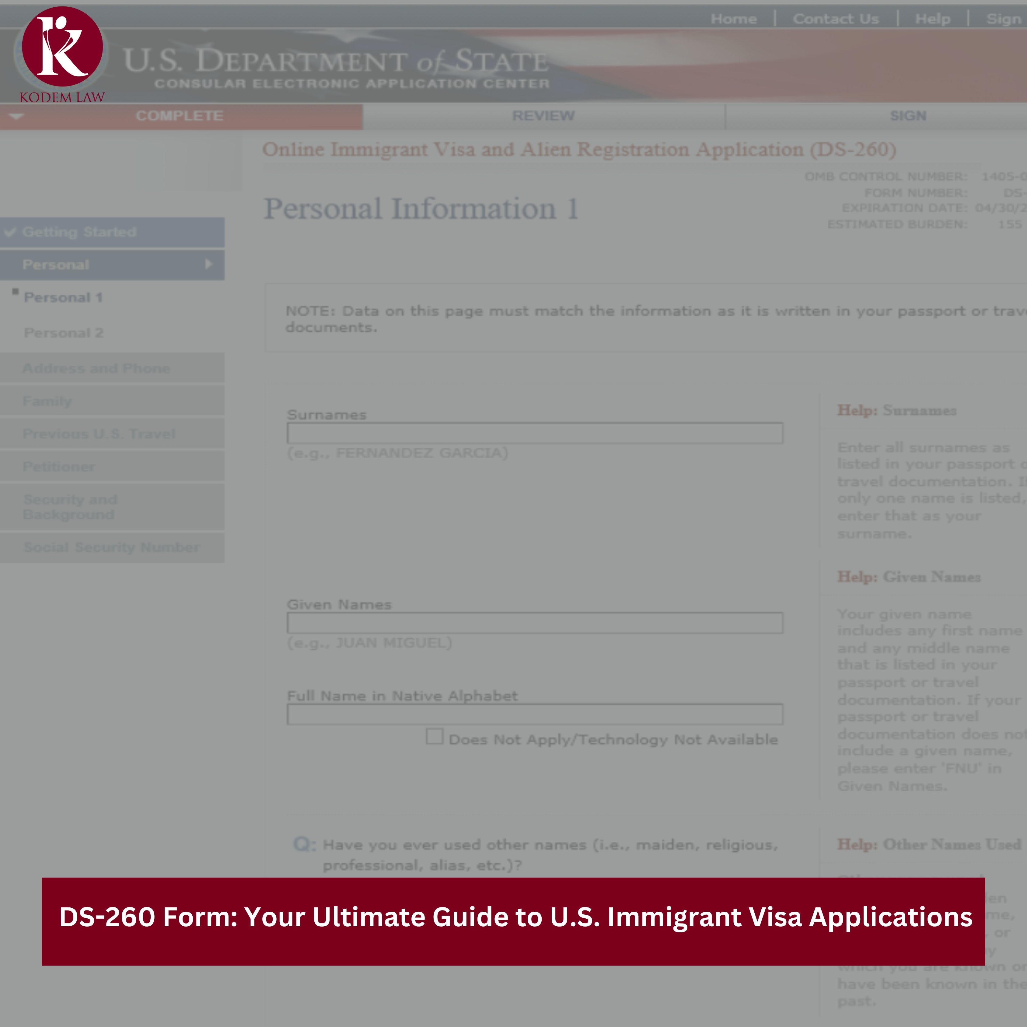 DS-260 Form Your Ultimate Guide to U.S. Immigrant Visa Applications